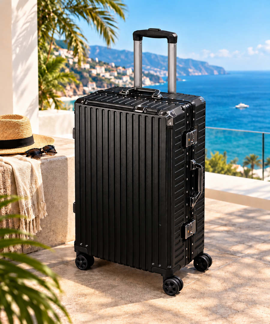 Valise cadre aluminium, coloris argent