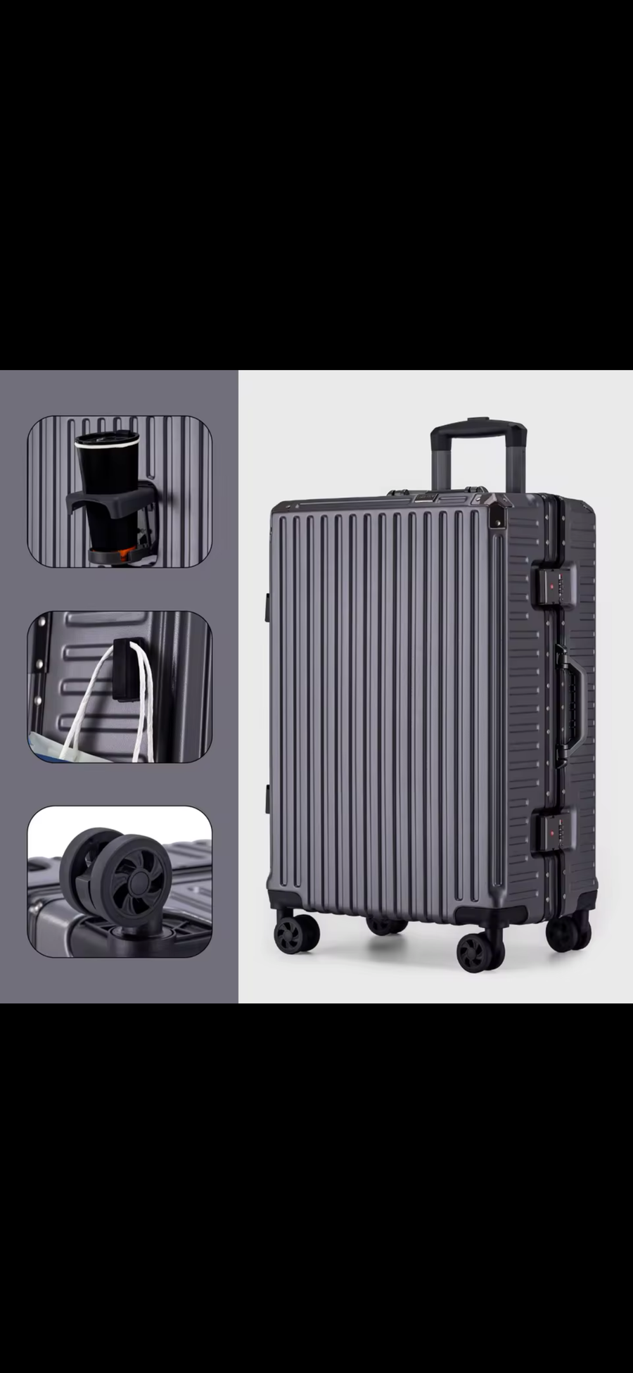 Valise cadre aluminium, coloris au choix