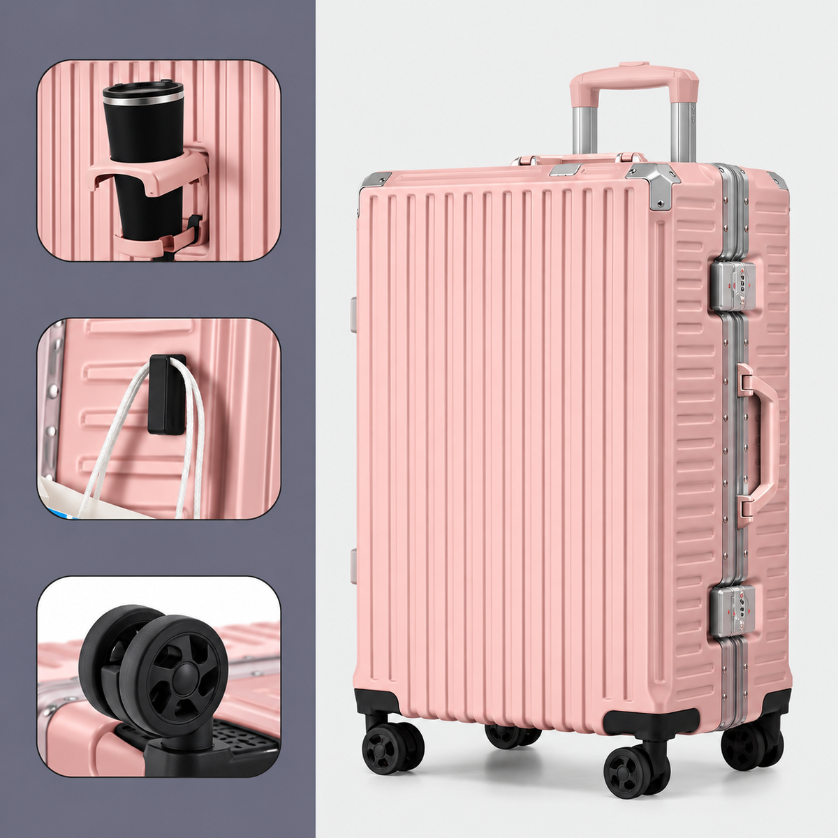 Valise cadre aluminium avec port USB