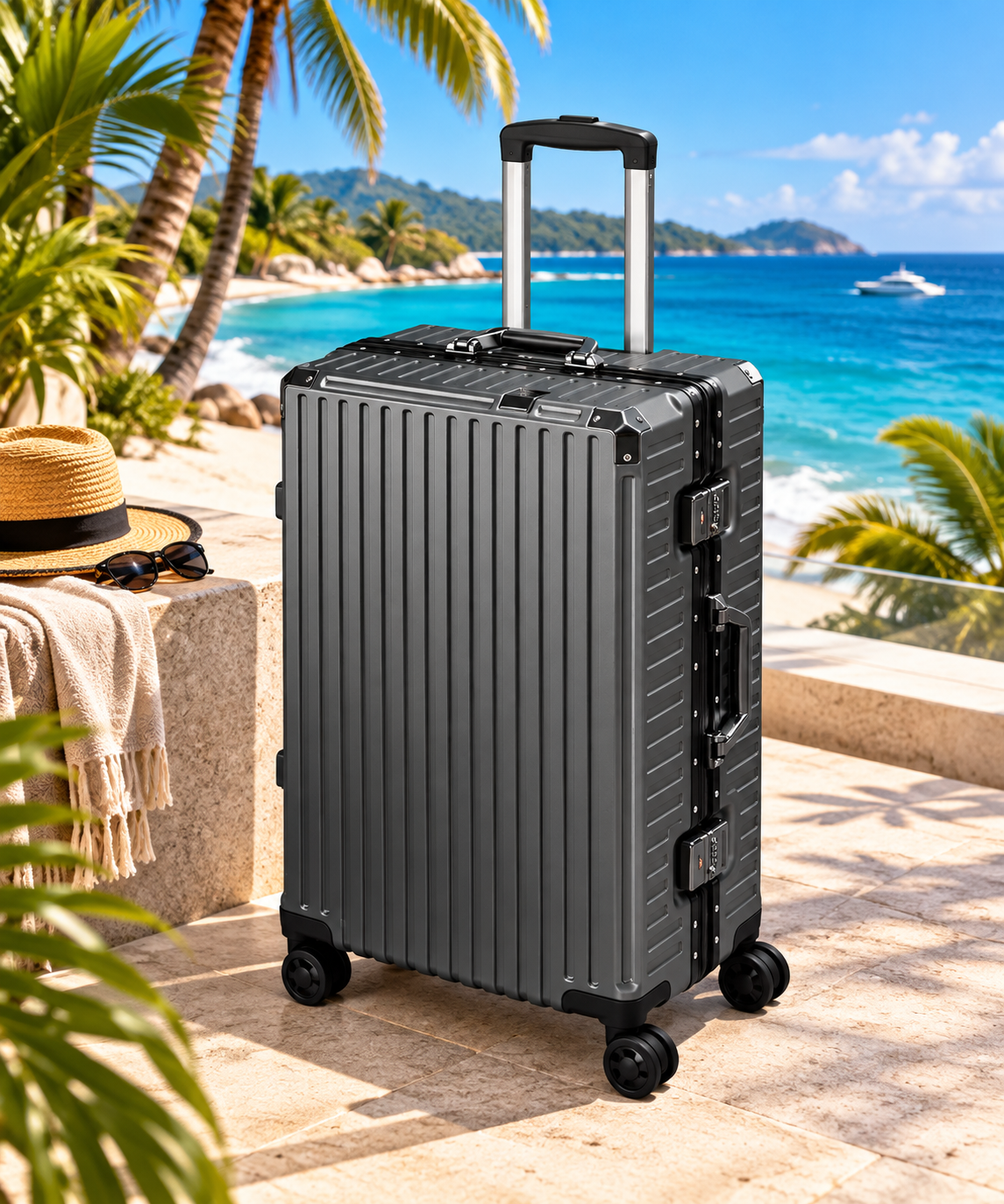 Valise cadre aluminium avec port USB
