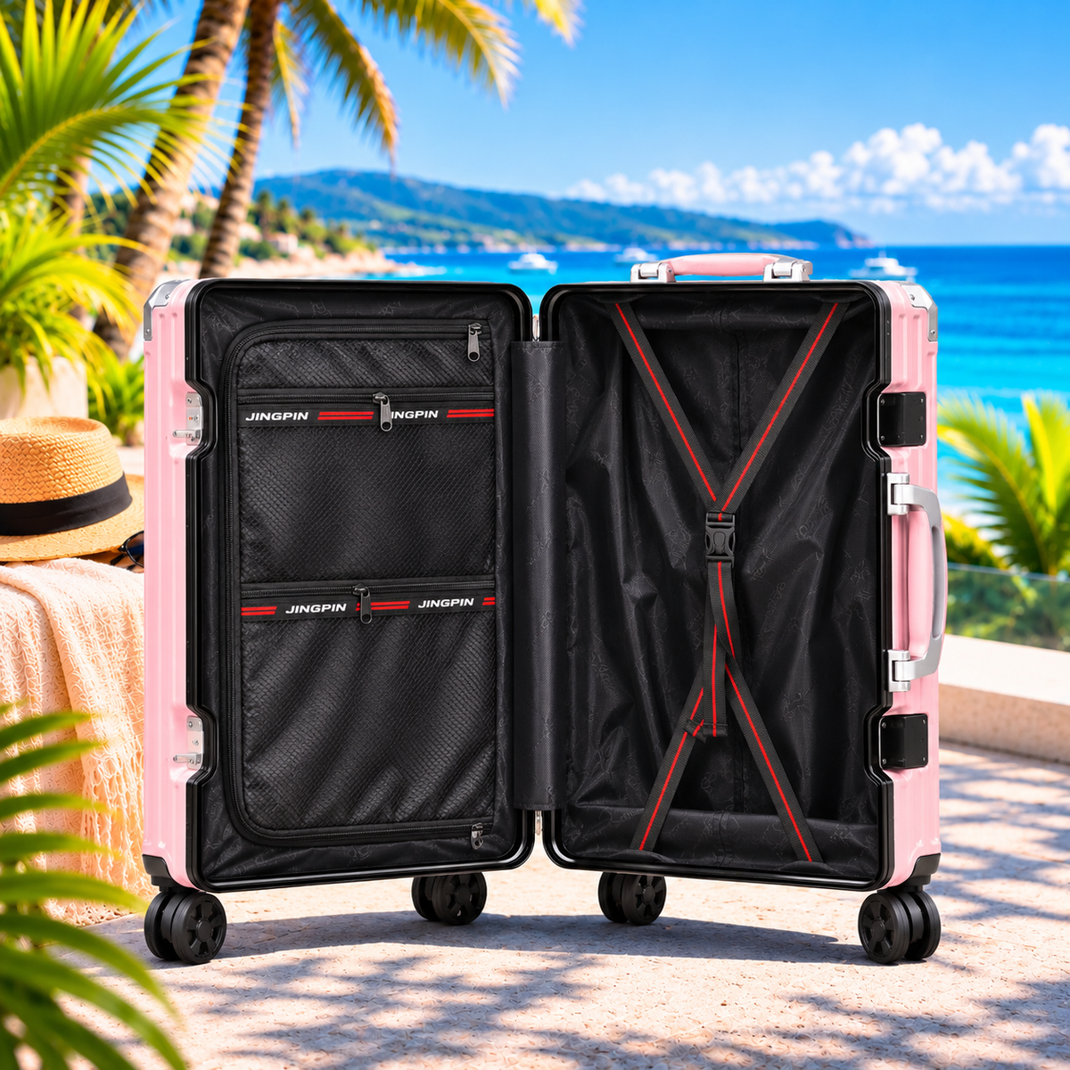 Valise cadre aluminium avec port USB