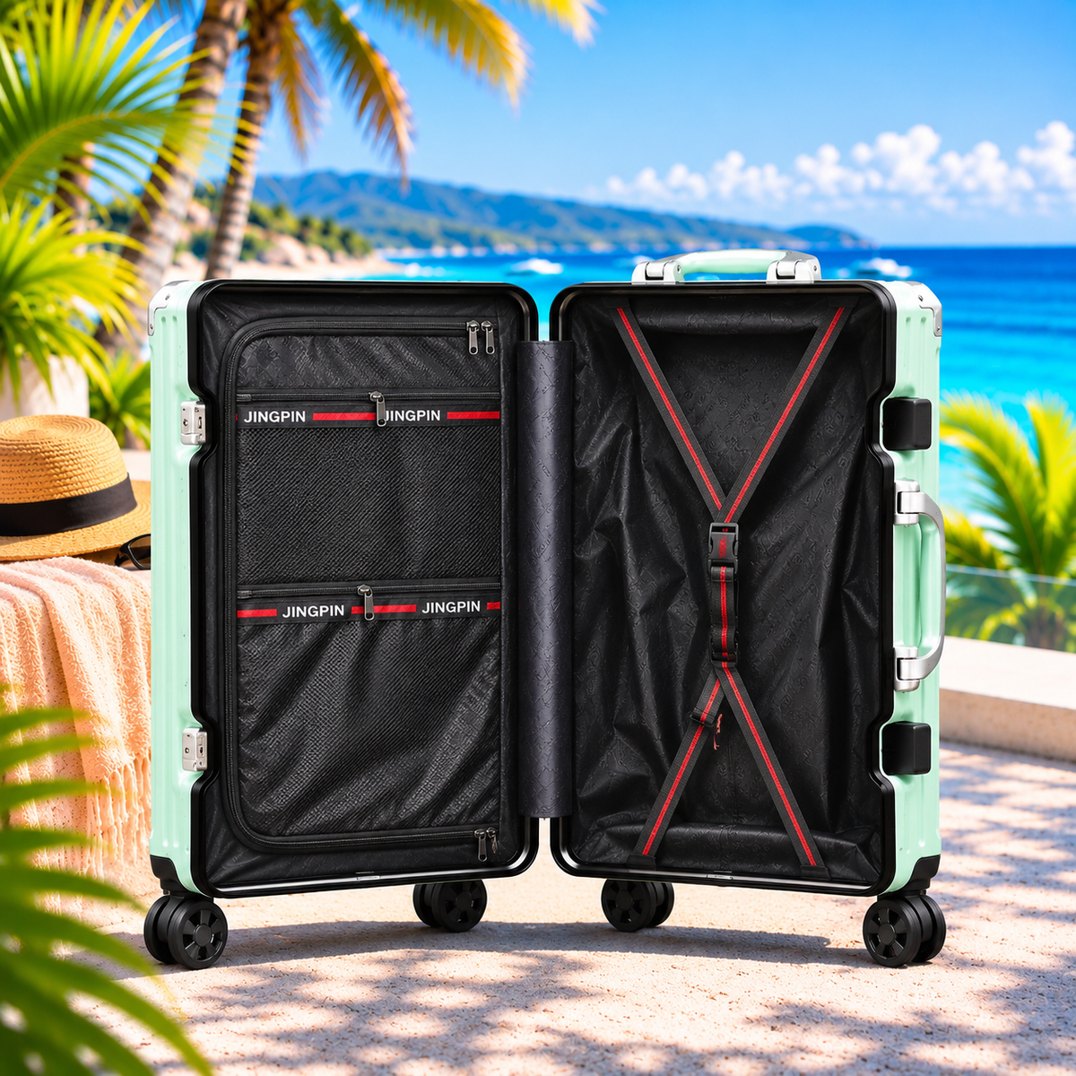 Valise cadre aluminium avec port USB